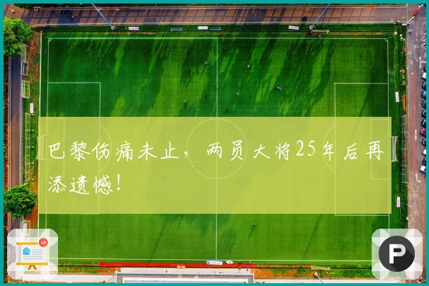 巴黎伤痛未止，两员大将25年后再添遗憾！